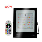 Farbiger RGB-LED-Flutlichtstrahler mit Fernbedienung, 30W, 100W