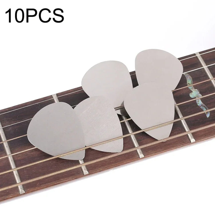 10 Stück Daumen-Finger-Gitarrenpaddel aus Edelstahl, Bayse-Gitarrenpaddel aus Stahl