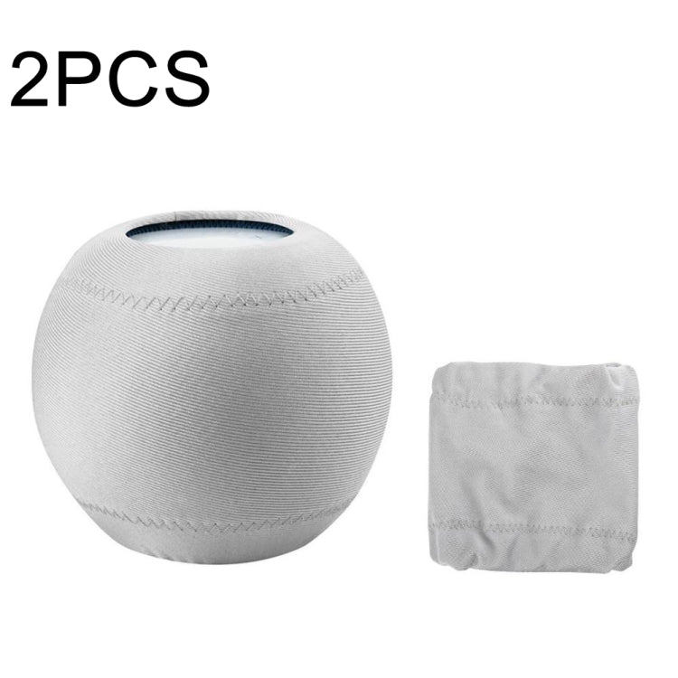 2 STÜCK für Homepod Mini Smart Lautsprecher Staubschutzhülle Stretch-Stoff Audio-Schutzhülle