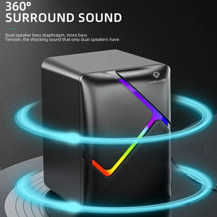 Computer-USB-kabelgebundene Computer-Stereoanlage für Zuhause, multifunktionale Stereoanlage, Kabellänge: 1,2 m, Dark Alien S-510, Dark Alien S-511