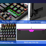 ZIYOULANG K2 87 Tasten Büro-Laptop Punk Leuchtende Mechanische Kabelgebundene Tastatur, Kabellänge: 1,5m, K2 Schwarz, K2 Weiß, K2 Pink, K2 Blau