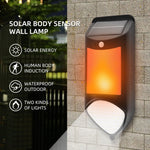 X-A18 59 LED Solar-LED-Flammen-Menschensensor-Leuchten Gartenleuchten