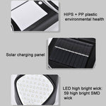 X-A18 59 LED Solar-LED-Flammen-Menschensensor-Leuchten Gartenleuchten