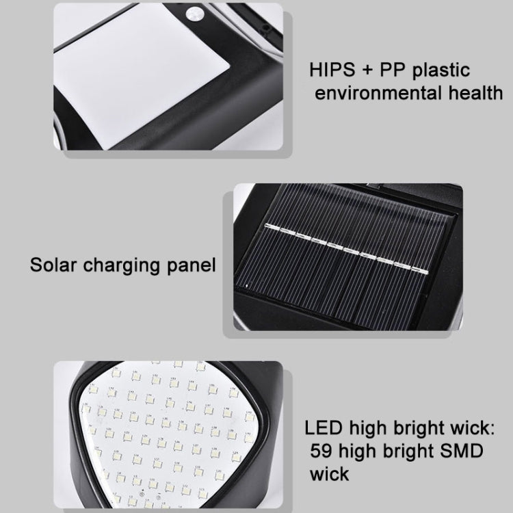X-A18 59 LED Solar-LED-Flammen-Menschensensor-Leuchten Gartenleuchten