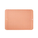 TPR Verdickte Thermische Unterlage, Wellenmuster Ablauf Anti-Rutsch-Matte, Khaki Pink, Khaki Grau, Khaki Blau