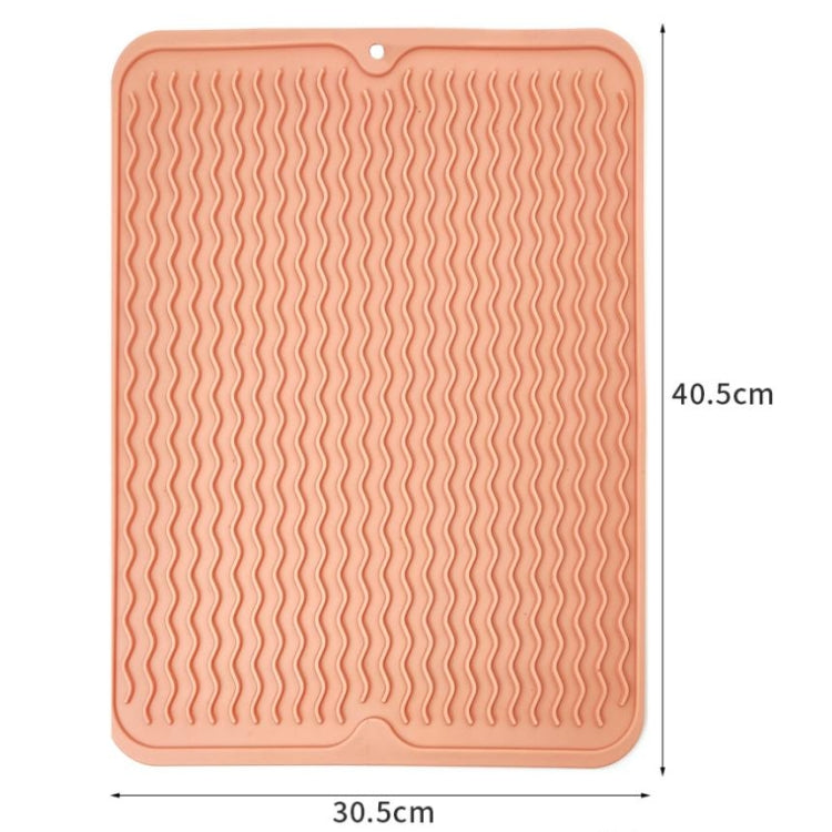 TPR Verdickte Thermische Unterlage, Wellenmuster Ablauf Anti-Rutsch-Matte, Khaki Pink, Khaki Grau, Khaki Blau