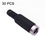 30 Stück Vorgefertigte Löt-Draht DC Buchsenstecker, DC 2,1mm, DC 2,5mm