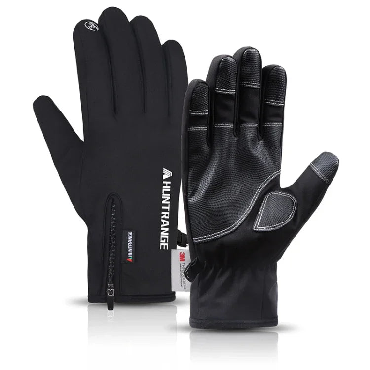 HUNTRANGE A023 Outdoor wasserdichte Sport-Reithandschuhe mit Samt-Touchscreen, M, L, XL