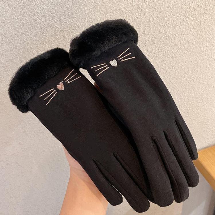 A56 Wärme-Touchscreen-Handschuhe Plus Samt Dick Anti-Kälte Reithandschuhe, A56 Schwarz, A56 Rosa, A56 Grau