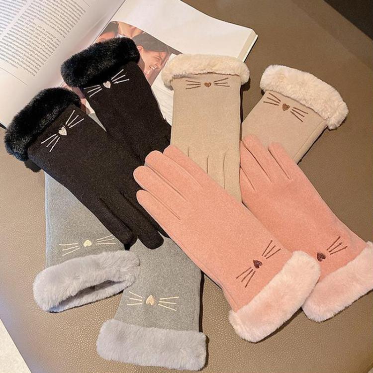 A56 Wärme-Touchscreen-Handschuhe Plus Samt Dick Anti-Kälte Reithandschuhe, A56 Schwarz, A56 Rosa, A56 Grau