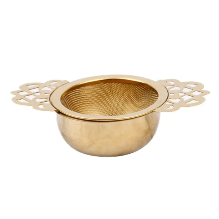 Teekanne aus Edelstahl 304 mit dekorativem Rand und Teefilter, Gold, Silber