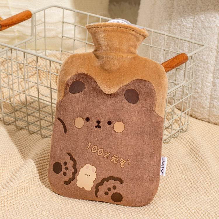 ZS103 Cartoon Plüsch mit Wasser gefüllte Wärmflaschen Explosionsgeschützt Auslaufsicher Wärmflasche, Spezifikation:, Rosa Glückshase, Beige Glückshase, Brauner Bär, Khaki Bär, Lila Ente, Rosa Hase, Dunkelblaue Ente, Tinten-Grüne Ente, Interveniertes Rosa