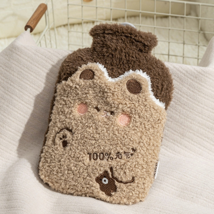 ZS103 Cartoon Plüsch mit Wasser gefüllte Wärmflaschen Explosionsgeschützt Auslaufsicher Wärmflasche, Spezifikation:, Rosa Glückshase, Beige Glückshase, Brauner Bär, Khaki Bär, Lila Ente, Rosa Hase, Dunkelblaue Ente, Tinten-Grüne Ente, Interveniertes Rosa