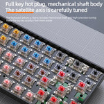 ZIYOU LANG K68 68 Tasten Bluetooth Kabellose Dual-Mode Mechanische Tastatur, Stil:, Version mit roter Welle (Glänzend), Version mit grüner Welle (Grau), Version mit roter Welle (Grau)