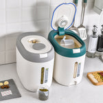 Versiegelter feuchtigkeits- und staubdichter Reiskübel für die Küche, Rot 10 kg, Rot 5 kg, Grau 10 kg, Grau 5 kg, Blau 10 kg, Blau 5 kg, Grün 10 kg, Grün 5 kg