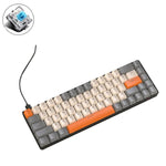 ZIYOU LANG T8 68 Tasten RGB Gaming Mechanische Tastatur, Kabellänge: 1,5m, Stil:, T8 Micro Light Version Grüner Schaft