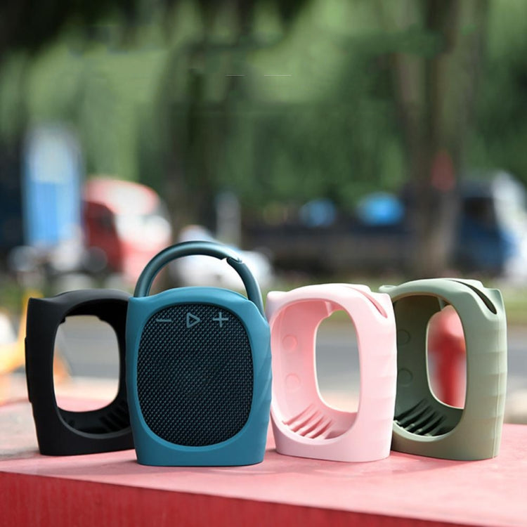 Für JBL Clip 4 Bluetooth-Lautsprecher Silikonhülle Schutzabdeckung mit Riemen, Stil 2 (Schwarz), Stil 2 (Blau), Stil 2 (Grün), Stil 2 (Pink)