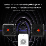 H3 Retro Bluetooth Mini-Lautsprecher in Schallplattenspielerform, Schwarz, Weiß, Holzmaserung