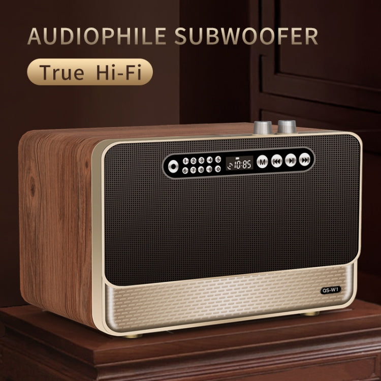 W1 Holz HIFI Sound Effekt Desktop Kabelloser Bluetooth Lautsprecher