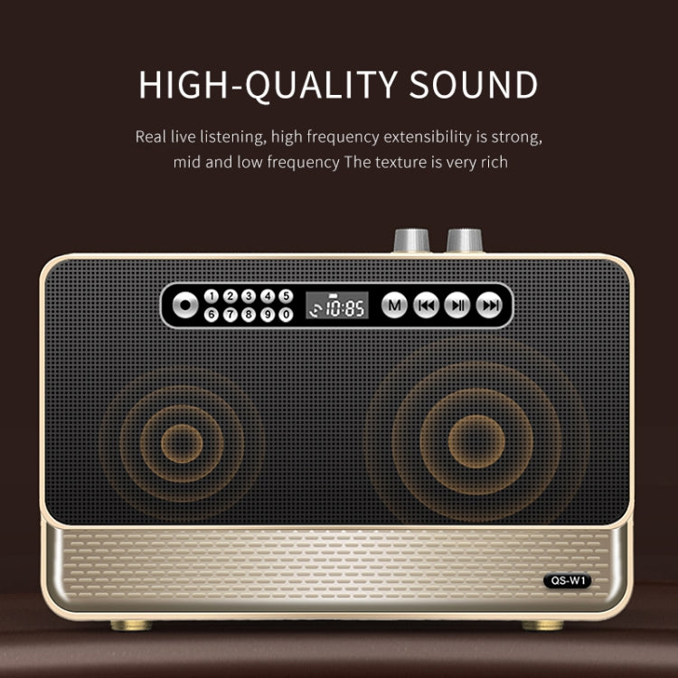 W1 Holz HIFI Sound Effekt Desktop Kabelloser Bluetooth Lautsprecher