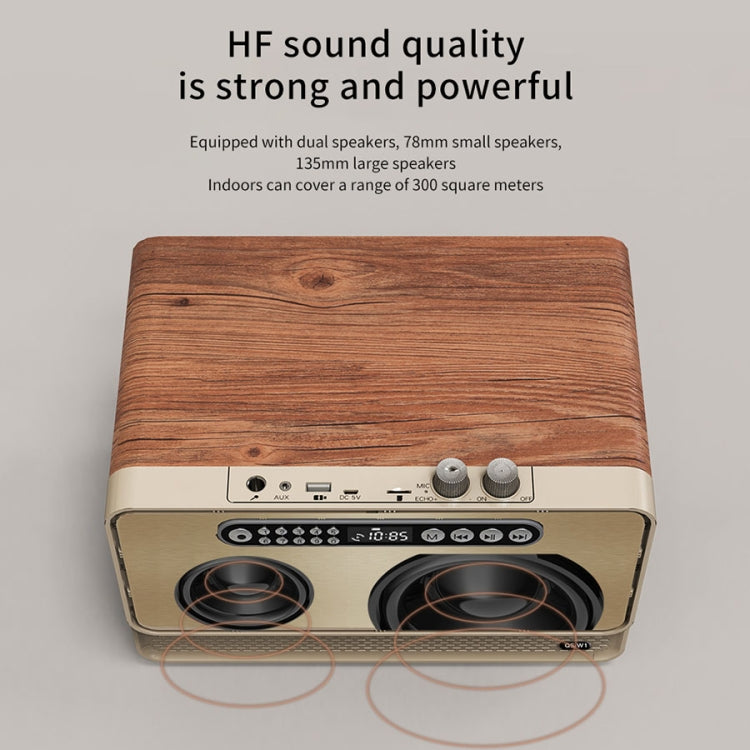W1 Holz HIFI Sound Effekt Desktop Kabelloser Bluetooth Lautsprecher