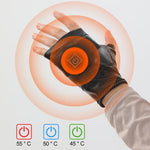 1 Paar verstellbare, wiederaufladbare, intelligente elektrische Heizhandschuhe, Halbfinger-Handschuhe, S, M, L