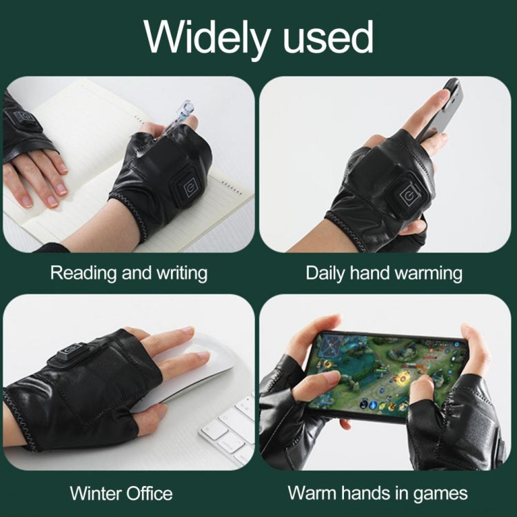 1 Paar verstellbare, wiederaufladbare, intelligente elektrische Heizhandschuhe, Halbfinger-Handschuhe, S, M, L