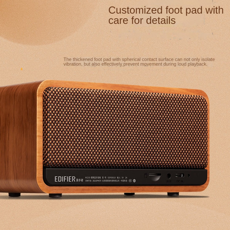 Edifier M230 Retro Classic Desktop Tragbarer Kabelloser Bluetooth 5.0 Holz-Lautsprecher, M230