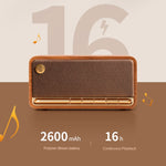 Edifier M230 Retro Classic Desktop Tragbarer Kabelloser Bluetooth 5.0 Holz-Lautsprecher, M230
