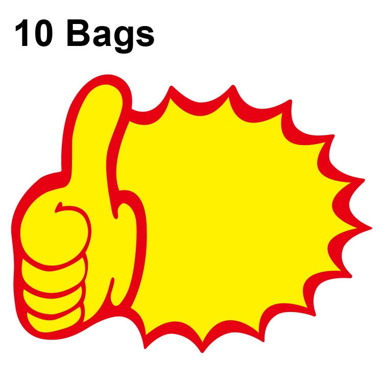 10 Taschen 25x19cm Explosions-Aufkleber Produkt-Preisschild Supermarkt-Preisetikett, WM-001, WM-002, WM-003, WM-005, WM-006, WM-007, WM-008, WM-009, WM-010, WM-011, WM-012, WM-013, XD-511, XD-520, XD-532, XD-537, XD-541, XD-559