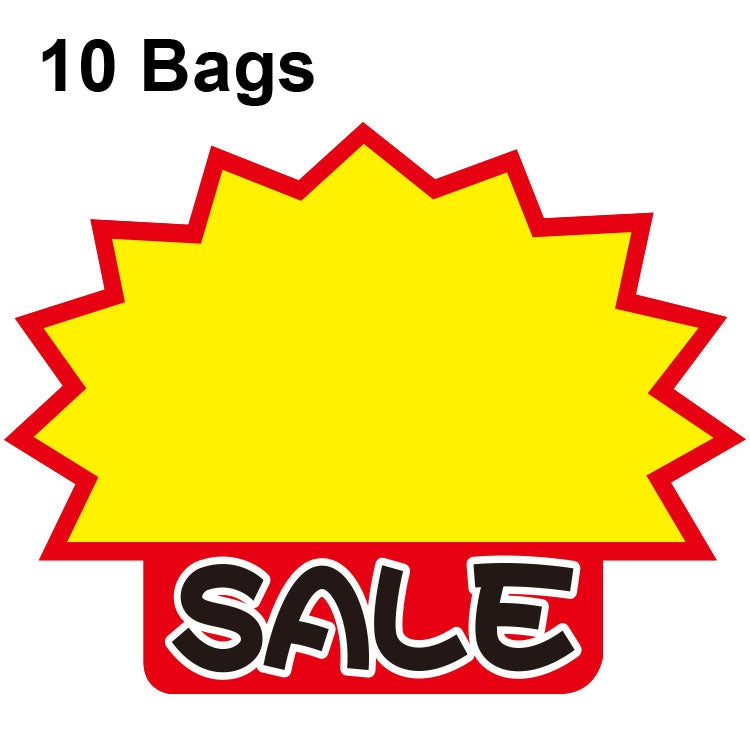 10 Beutel 21x15cm Explosion Aufkleber Produktpreisschild Supermarkt Preisetikett, WM201, WM202, WM203, WM205, WM206, WM207, WM208, WM209, WM210, WM211, WM212, WM213