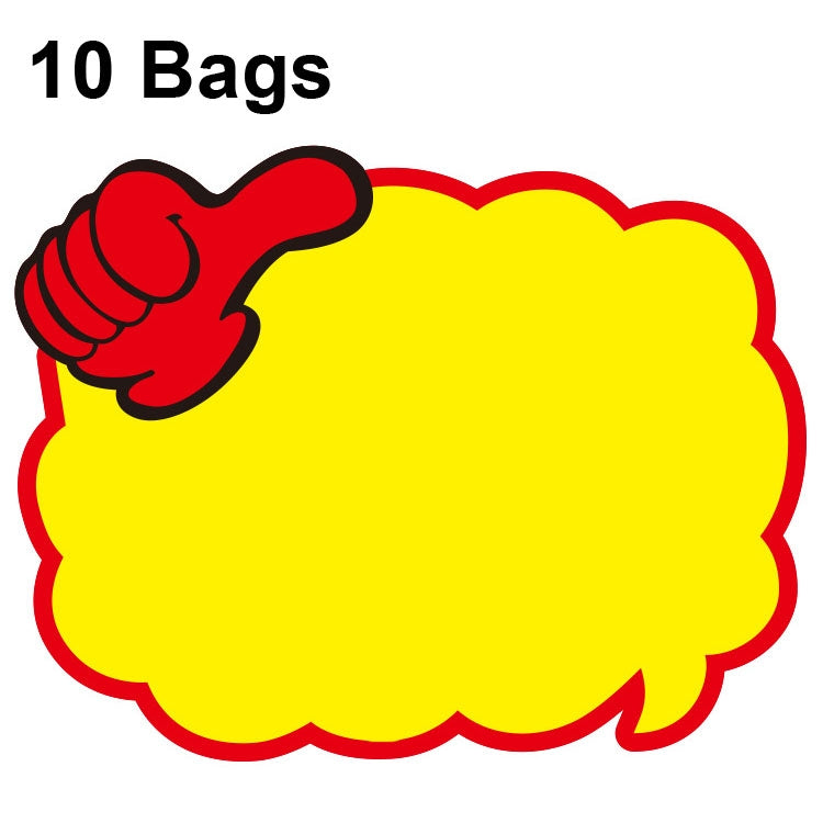 10 Tüten 18x14cm Explosion Aufkleber Produkt Preisschild Supermarkt Preisetikett, WM-101, WM-102, WM-103, WM-105, WM-106, WM-107, WM-108, WM-109, WM-10, WM-111, WM-12, WM-113, XD-028, XD-022, XD-009, XD-047, XD-051, XD-069