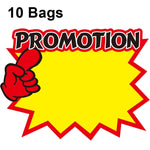 10 Beutel 9x7cm Explosions-Aufkleber Produktpreisschild Supermarkt-Preisetikett, WM-301, WM-302, WM-303, WM-305, WM-306, WM-307, WM-308, WM-309, WM-310, WM-311, WM-312, WM-313, WM-314