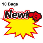 10 Beutel 9x7cm Explosions-Aufkleber Produktpreisschild Supermarkt-Preisetikett, WM-301, WM-302, WM-303, WM-305, WM-306, WM-307, WM-308, WM-309, WM-310, WM-311, WM-312, WM-313, WM-314