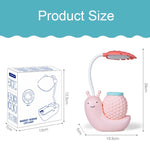 L-0 Cartoon Schnecke Stifthalter USB Wiederaufladbare LED Weiche Augenschutz Schreibtischlampe