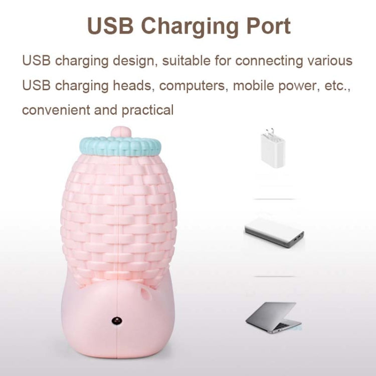 L-0 Cartoon Schnecke Stifthalter USB Wiederaufladbare LED Weiche Augenschutz Schreibtischlampe