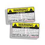 Car Safety Warning Rules Sticker, Safety Warning