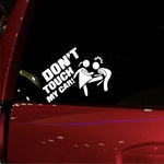 10 PCS Car Sticker Do Not Touch My Car Personalised Reflective Warning Sticker, Black, White