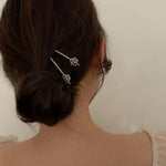 Strass-Haarspangen für Damen, Ponyfrisuren, verschiedene Designs: 293 Bergkamelienblume, 371 Fächer, 380 Perle