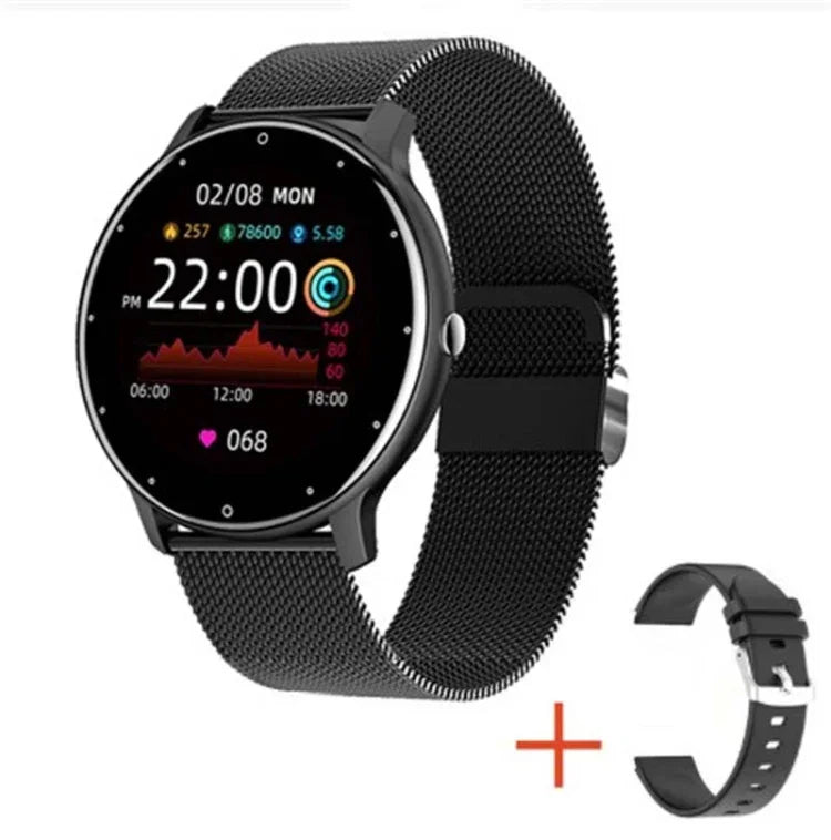 BW0223 Smartwatch mit Bluetooth-Funktion und Herzfrequenz-/Blutsauerstoff-/Blutdruckmessung, Silikon Schwarz, Silikon Blau, Silikon Rosa, Silikon Beige, Mesh Schwarz, Mesh Rosa, Mesh Blau