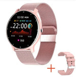 BW0223 Smartwatch mit Bluetooth-Funktion und Herzfrequenz-/Blutsauerstoff-/Blutdruckmessung, Silikon Schwarz, Silikon Blau, Silikon Rosa, Silikon Beige, Mesh Schwarz, Mesh Rosa, Mesh Blau
