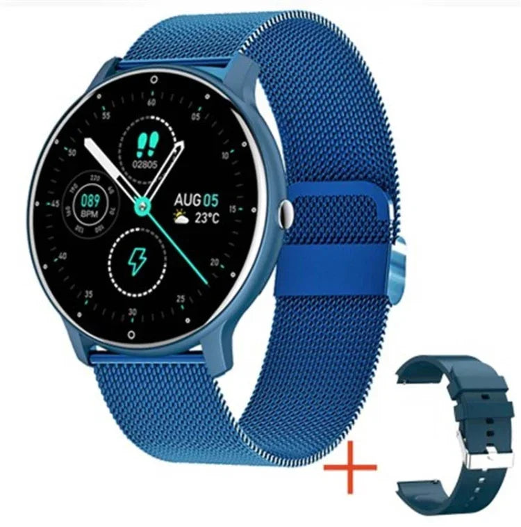 BW0223 Smartwatch mit Bluetooth-Funktion und Herzfrequenz-/Blutsauerstoff-/Blutdruckmessung, Silikon Schwarz, Silikon Blau, Silikon Rosa, Silikon Beige, Mesh Schwarz, Mesh Rosa, Mesh Blau