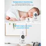 UU24 2,4-Zoll-Funk-Babyphone mit Kamera, Temperaturanzeige, Zwei-Wege-Audio (VOX) und Schlafliedfunktion, UU24-Stecker für Großbritannien, USA und Europa