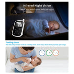 UU24 2,4-Zoll-Funk-Babyphone mit Kamera, Temperaturanzeige, Zwei-Wege-Audio (VOX) und Schlafliedfunktion, UU24-Stecker für Großbritannien, USA und Europa
