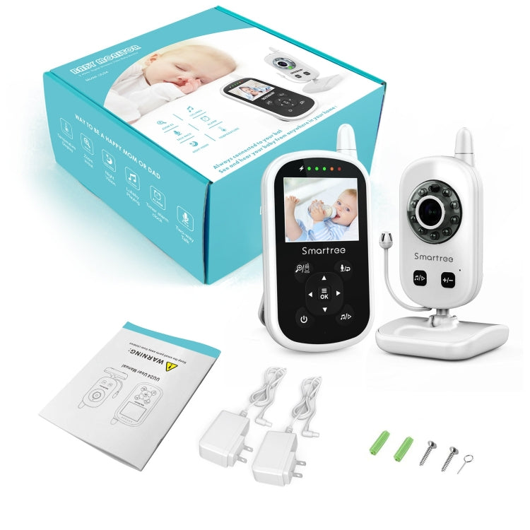 UU24 2,4-Zoll-Funk-Babyphone mit Kamera, Temperaturanzeige, Zwei-Wege-Audio (VOX) und Schlafliedfunktion, UU24-Stecker für Großbritannien, USA und Europa