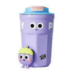 Cartoon-Thermobecher, Kaffeetasse aus 316 Edelstahl, Wasserbecher, Fassungsvermögen: 400ml Weiß, 400ml Lila, 400ml Pink, 400ml Hellgrün