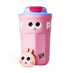 Cartoon-Thermobecher, Kaffeetasse aus 316 Edelstahl, Wasserbecher, Fassungsvermögen: 400ml Weiß, 400ml Lila, 400ml Pink, 400ml Hellgrün