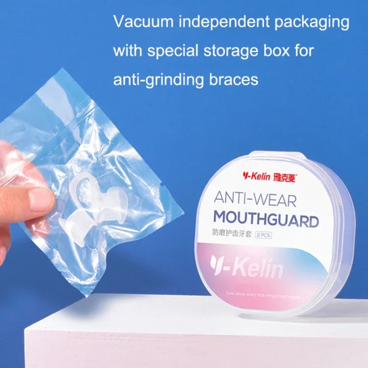 Y-Kelin Kieferorthopädische Apparatur Silikon Simulationsspangen Anti-Molar-Zahnspangen für die Nacht, Transparent