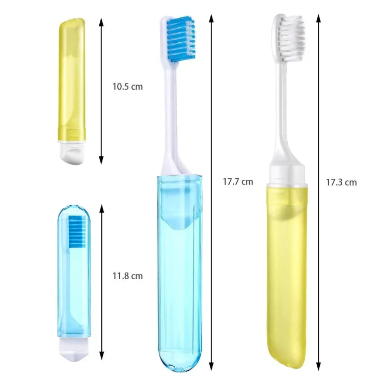 Tragbare Geschäftsreise-Faltzahnbürste Mehrfarbige superweiche Borsten-Zahnbürste, 6 Stück/Set, 4 Stück/Set
