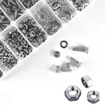 M2/M3/M4/M5 Flat Head Hexagon Socket Screws Gasket Ring Set, 940 PCS/Set